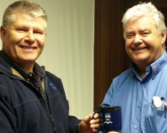 Acting chairman Johan Maritz (left) with Peter Underhill.